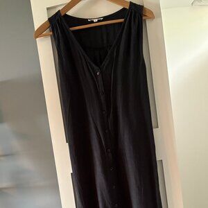 Splendid Collection Black Button Down Maxi Dress